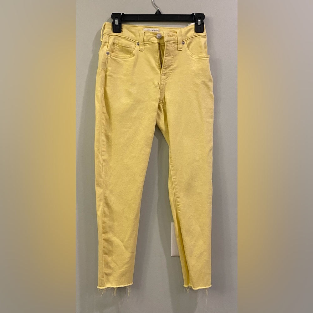 Lucky Brand | Yellow Ava Skinny Jeans, 2/26, Mid Rise Crop